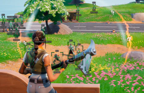 HWID spoofer vs new account after a EAC ban — Fortnite cheat gameplay screenshot